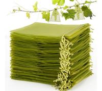 Sukh Lot de 50 sacs de protection pour arbres fruitiers en maille pour arbres fruitiers, filets à fruits pour protéger les fruits, sacs à fruits en organza 15,2 x 20,3 cm, sacs verts réutilisables