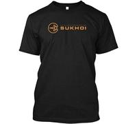 Sukhoi Russian Aircraft Company Logo - Custom Men's T-Shirt Tee Black M