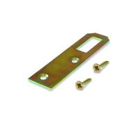 Suki 6152366 Platine d'accrochage Acier zingué bichromaté 20 x 75 avec vis 4 pièces