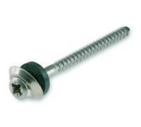Suki 6180802 Vis Bois Tête Fraisée Bombée Pz Acier Inox A2 4,5 X 45 Avec Rondelle D'Étanchéité 25 Pièces Inox G
