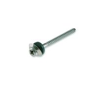 Suki 6180803 Vis bois Tête fraisée bombée PZ Acier Inox A2 4,5 x 65 avec rondelle d'étanchéité 25 pièces