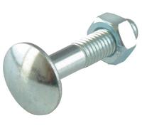SUKI Bte 25 Boulons Japy Tête Ronde Collet Carré (TRCC) Acier zingué M 6 x 60 /20 mm