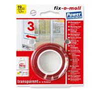 Suki Double face de montage Transparent résistance 50 kg 1,5 m x 19 mm