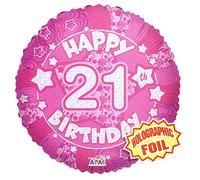 Suki Gifts Ballon de film holographique Rose