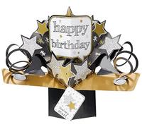 Suki Gifts International Carte d'anniversaire Pop Up Motif É Toiles avec Texte en Anglais Multicolore