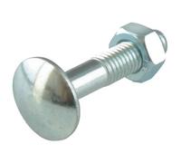 SUKI 6112023 Boulons Japy Tête ronde collet carré (TRCC) Acier zingué M6x40/20 Lot de 50