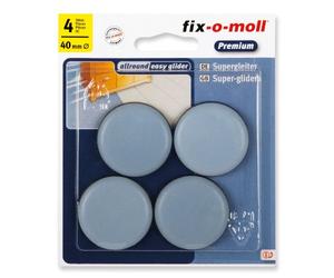 Suki Patin glissant PTFE adhésif Bleu/Gris 4 pièces