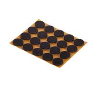 suki suki Patins en feutre, diamètre 17 mm, autocollants, marron, lot de 20 Quantité:1