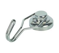 suki suki Pot magnétique Néodyme, diamètre 25 mm, avec poignée tournante H 5 cm, argenté Contenu : 2 Quantité:1