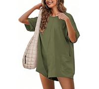Sukiglam Combinaison Femme Été Manches Courtes Combishort Col en V Dos Nu Jumpsuit Casual Loose Salopette Short Chic et Élégant Grande Taille Une Pièce Shorts Avec Poches Décontracté Plage Rompers
