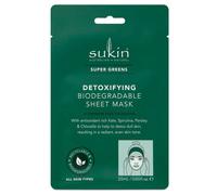 Sukin - Masque En Tissu Biodégradable Détoxifiant Super Greens -