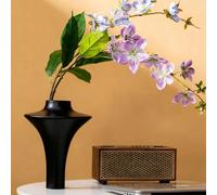 SUKIYPO Vase en Céramique, Moderne Boho Vase Décoratif Noir Vases, Vase à Fleurs Esthétique pour la Maison, Le Salon, la Chambre à Coucher, Le Bureau, la Ferme