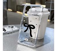 sukoly T1 Coque en silicone transparente compatible avec iPhone 13 Pro, motif nœud mignon, pour femmes et filles, anti-jaunissement, coupe fine, protection intégrale antichoc avec nœud, T1