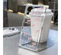 sukoly T4 Coque en silicone transparente compatible avec iPhone 13 Pro, motif nœud mignon, pour femmes et filles, anti-jaunissement, coupe fine, protection intégrale antichoc avec nœud papillon, T4