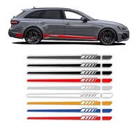 SUKORI Autocollants latéraux de Voiture pour Audi A3 A4 A5 A6 A7 Q2 Q3 Q5 RS3 RS4 RS5 TT S5 S6 S7,Voiture Sport Ligne Autocollant Auto Rayures Latérales Jupe Décor Décalcomanie,D-Yellow