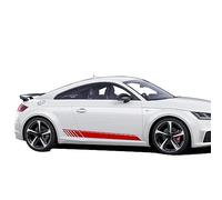 SUKORI Autocollants latéraux de Voiture pour Audi TT TTS TTRS MK2 8J MK3 8S,Voiture Sport Ligne Autocollant Auto Rayures Latérales Jupe Décor Décalcomanie,B-Red