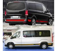 SUKORI Autocollants latéraux de Voiture pour Mercedes Benz Vito V Class Viano W638 W639 W447 Marco Polo EQV,Voiture Sport Ligne Autocollant Auto Rayures Latérales Jupe Décor Décalcomanie,D-Yellow