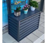 SUKORI Cache Climatiseur Aluminium, Protection De Unite Exterieur Pour Pompe Chaleur, Bloc Clim, Enceinte Pour Poubelle (Col Gris)