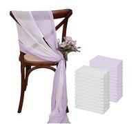 SUKORI Ceintures de Chaise en Mousseline de Soie, 24 pièces, 12 Ensembles, 17x275cm, Vert Sauge, couvertures de Chaise de Mariage, Ruban, décor de Chaise d'allée pour fête de Mariage