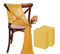 SUKORI Ceintures de Chaise en Mousseline de Soie, 24 pièces, 12 Ensembles, 17x275cm, Vert Sauge, couvertures de Chaise de Mariage, Ruban, décor de Chaise d'allée pour fête de Mariage