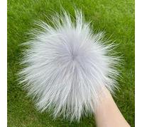 SUKORI Pompon en Fourrure de Renard Naturelle, 2 pièces, pour Chapeau, Bonnets, Pompon en Fourrure pour Casquettes, Sacs, Accessoires d'écharpe