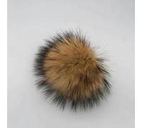 SUKORI Pompon en Fourrure de Renard Naturelle, 2 pièces, pour Chapeau, Bonnets, Pompon en Fourrure pour Casquettes, Sacs, Accessoires d'écharpe