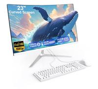 SUKOTOP 23,8 Pouces Ordinateur Tout-en-Un Ordinateur de Bureau de écran courbé Core i7 (jusqu'à 3,8 Ghz) 16 Go RAM 512 Go SSD Dual Band WiFi Bluetooth 5.0 Complet avec Clavier et Souris câblé