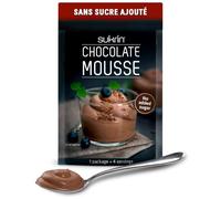 SUKRIN Mousse au Chocolat en poudre, sans gluten, faible en glucides, préparation pour pudding instantané, pour un chocolat dessert, sans sucre ajouté, sans colorants artificiels, 1 sachet de 85 g