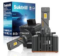 Suktrill Ampoules, D1s LED 30000LM Canbus, Kit de Conversion Halogène 12V 160W 6500K Blanco de Voiture et Moto,12000 RPM Ventilateur, 1:1 Ultra-Compacte,600% Supérieure, Lot de 2,Anti Erreur.