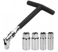 Sukudon ougie Set, 14/16/ 18/ 21 mm Universel ougie mate - Noir Outils, Ensemble de ougie en T pour voiture et moto Tondeuse à gazon