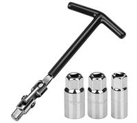 Sukudon Jeu de 5 Clés à Bougie d'Allumage 16/18/21 mm - Universelle pour Voiture et Moto - Extracteur de Bougies