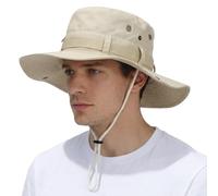 SUKUTU Chapeau de pêcheur pour Homme Chapeau d'été à Large Bord Pliable et Respirant Style Cow-Boy Explorateur Boonie Bucket Hat