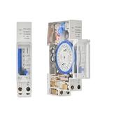 SUL180A Din Rail Mechanical Timer Switch Relay Analogues Electrical Programmable Timer Battery 220V 16A