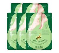 SULADEC Lot de 5 masques hydratants pour les pieds à l'avocat et talons rugueux doux au toucher