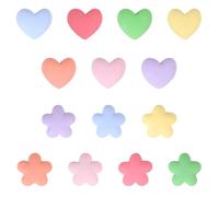 sulanmo 14 Aimants Frigo 3D Fleur Cœur Mignon, Magnet Frigo Décoratif, Mini Aimant Décoratif Coloré pour Tableau Magnétique Réfrigérateur Bureau Cuisine Maison