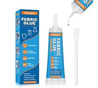 Sularpek Colle Textile, 60 Ml Colle Tissu Extra Forte pour Tous Les Tissus, Coton, Flanelle, Denim, Polyester, Réparation de Poupées, Séchage en 24 Heures et Imperméable