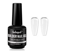 Sularpek Gel Construction Ongle UV, 15ML Builder Gel 8 en 1, gel ongle uv, Gel de Construction Ongle pour Extensions, Renforcement, Réparation de Manucure, Clear