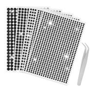 Sularpek Lot de 2 542 autocollants en strass, 5 pierres précieuses autocollantes, feuilles de strass en acrylique pour loisirs créatifs, décoration des ongles, du visage, du maquillage, avec pince à