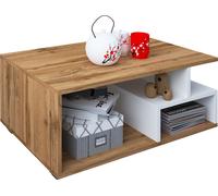 Sulas table basse 4 tablettes blanc, chêneReproduction.