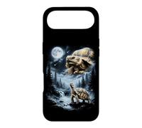 Sulcata Tortue Hurlant à la Lune rétro des années 90 Coque pour iPhone Air