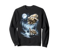 Sulcata Tortue Hurlant à la Lune rétro des années 90 Sweatshirt