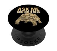 Sulcata Tortue Sulcata Propriétaire Tortue éperon Africaine PopSockets PopGrip Adhésif