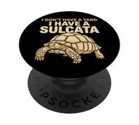 Sulcata Tortue Sulcata Propriétaire Tortue éperon Africaine PopSockets PopGrip Adhésif