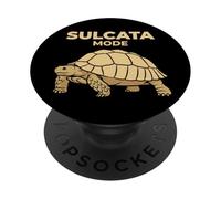 Sulcata Tortue Sulcata Propriétaire Tortue éperon Africaine PopSockets PopGrip Adhésif