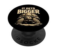 Sulcata Tortue Sulcata Propriétaire Tortue éperon Africaine PopSockets PopGrip Adhésif