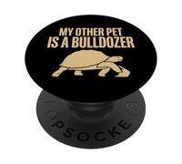 Sulcata Tortue Sulcata Propriétaire Tortue éperon Africaine PopSockets PopGrip Adhésif