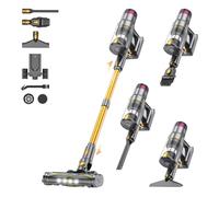 Sulean 55000Pa/580W/75min Aspirateur Balai sans Fil Puissant, avec Écran Tactile LED, Autoportant, avec Station de Charge Murale, Brosse Anti-Nœuds pour Poils d'animaux, Tapis et Sols Durs