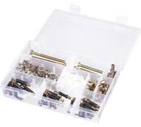 Suleve 125Pcs Haute Précision Hex Capuchon Tête de Vis Boulon et Barrel Ecrous Meuble Connecter Vis Accessoires Assortiment Kit