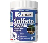 Sulfate de cuivre | Engrais inorganique pur 98/99% | Cuivre soluble 25% | Usage agricole et biologique | Zéro résidu | Cuivre Pentahydraté pour Jardin 1 kg