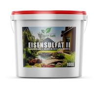 Sulfate de fer(II) heptahydraté, engrais pour gazon contre la mousse, fertilisant pour pelouse anti-limaces, en seau 10 kg